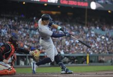 Aaron Choose hits his twenty first residence run to guide Yankees previous Giants 7-3